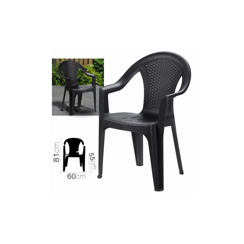 SILLA DE JARDIN ISCHIA ANTRACITA...