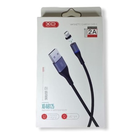 CABLE NB125 MAGNETICO LIGHTNING ALUMINIO | 1METRO | 2A | LED XO