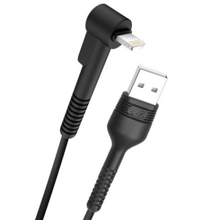 CABLE NB100 ANTI ROTURA ACODADO LIGHTNING A USB BLANCO 1 METRO XO