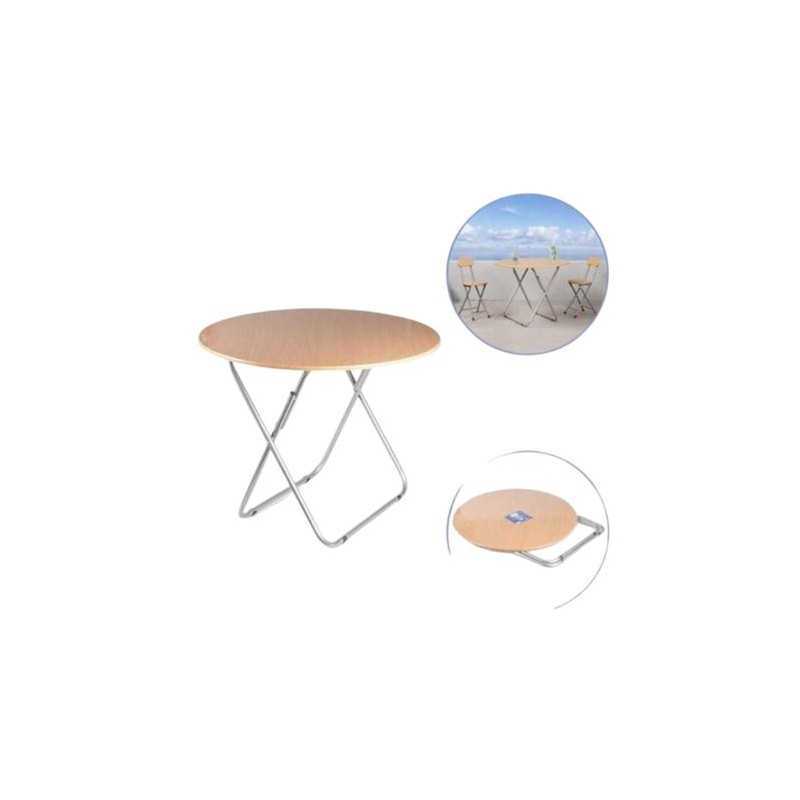 MESA PLEGABLE REDONDA 80CM JAVIER