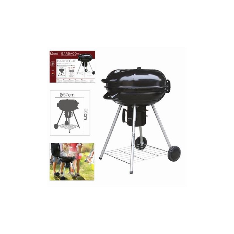 BARBACOA CARBON REDONDA CON TAPA...