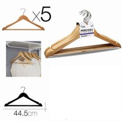 SET 5 PERCHAS MADERA 44CM...