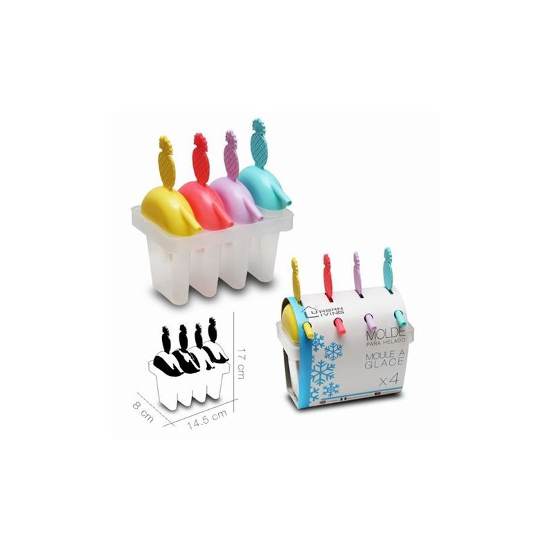 MOLDES PARA 4 HELADOS URBAN LIVING