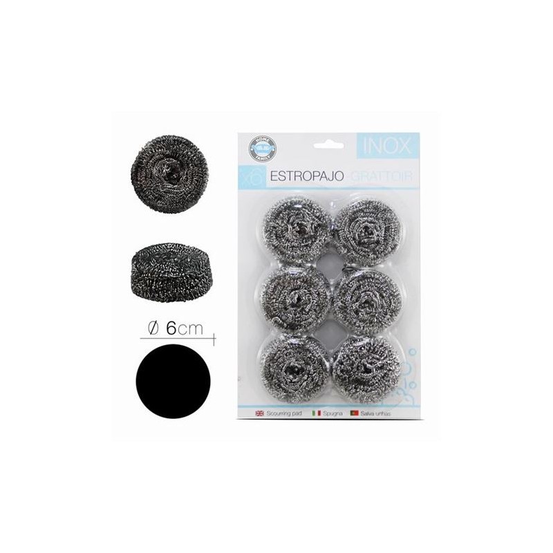 PACK 6 ESTROPAJOS 6CM URBAN LIVING
