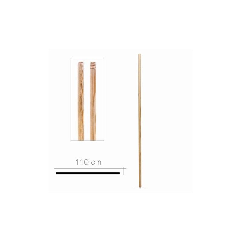 PALO ESCOBA DE MADERA CON ROSCA 110CM