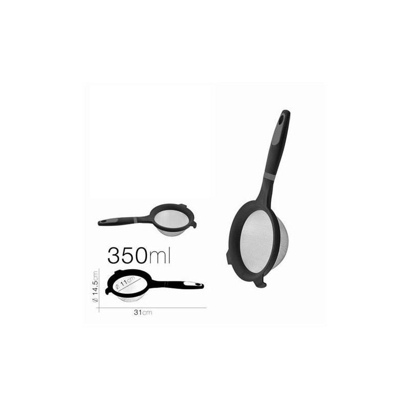 COLADOR PLASTICO 15CM NEGRO DIAM