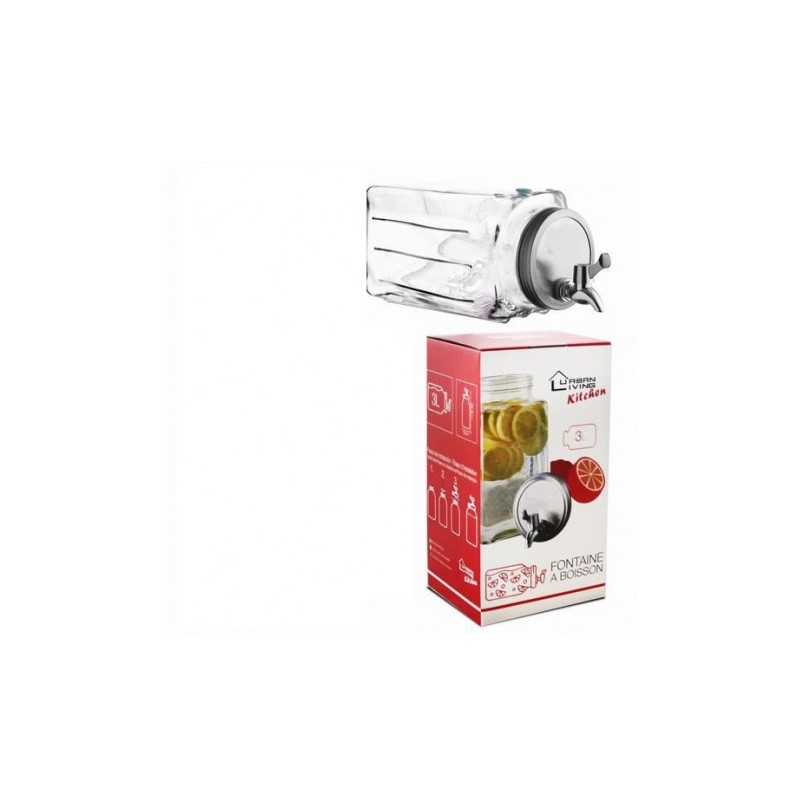 DISPENSADOR DE CRISTAL CON GRIFO 3 LITROS