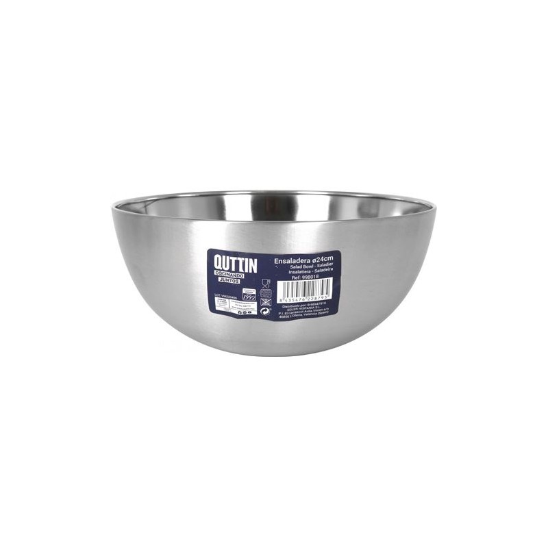 BOL ENSALADERA INOX 24CM QUTTIN