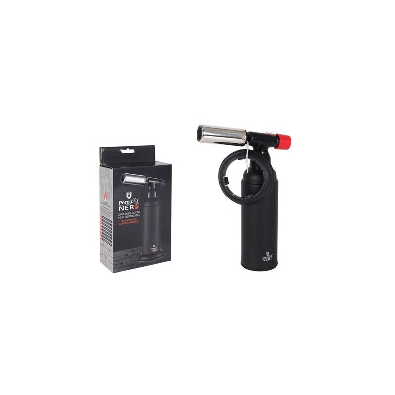SOPLETE GAS RECARGABLE NEGRO PERCUTTI