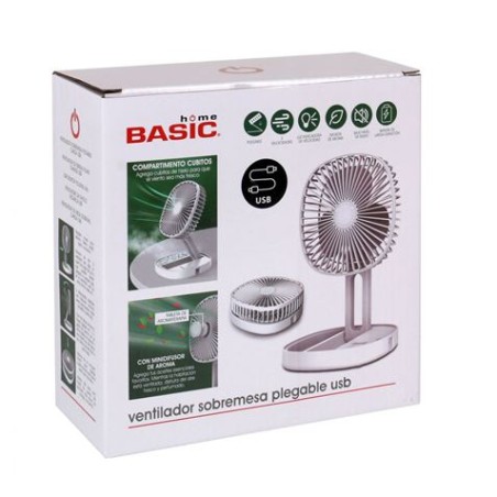 VENTILADOR DE MESA PLEGABLE 4.5W USB + BATERÍA
