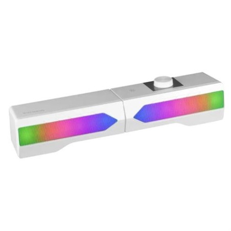 ALTAVOZ BLUETOOTH CONVERTIBLE 2.0 SOUNDBAR RGB MSDUO BLANCO MARS GAMING