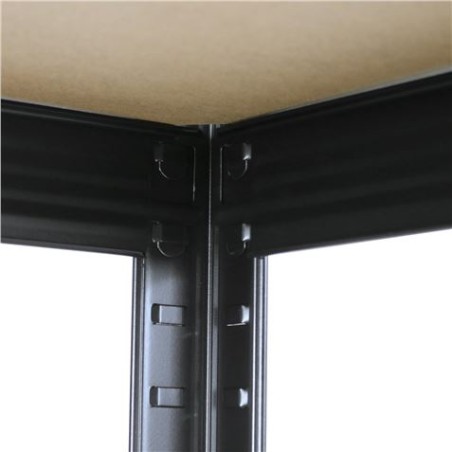 ESTANTERIA NEGRA 5 BALDAS AJUSTABLES 180X40X40CM