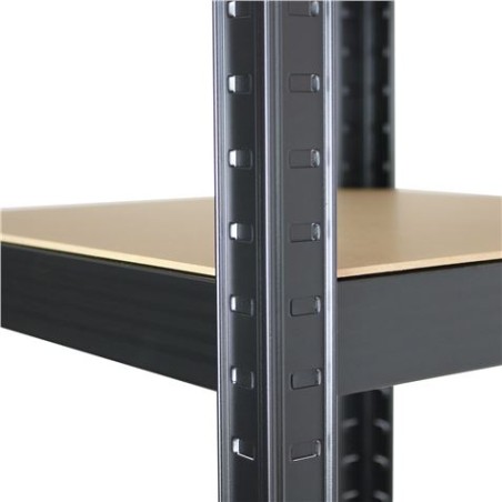 ESTANTERIA NEGRA 5 BALDAS AJUSTABLES 180X40X40CM