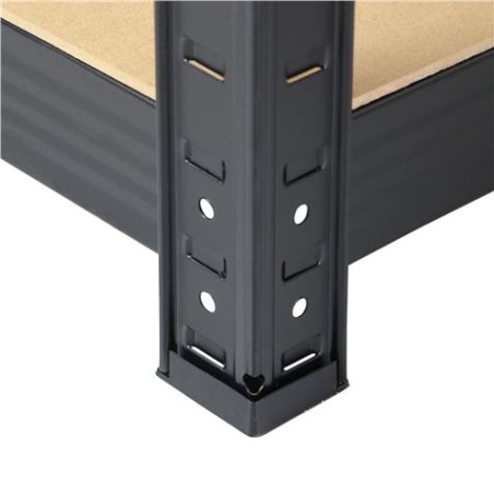 ESTANTERIA NEGRA 5 BALDAS AJUSTABLES 180X40X40CM