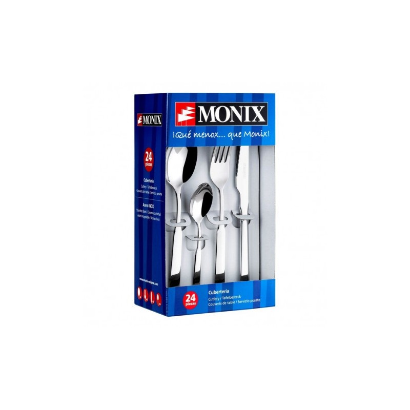 PACK 24 CUBIERTOS ACERO INOXIDABLE EUROPA MONIX