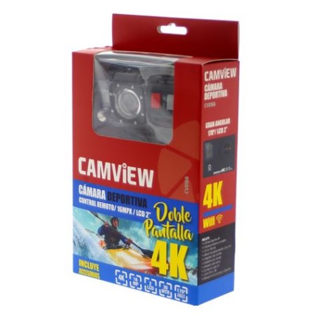 CAMARA DEPORTIVA DOBLE PANTALLA 4K | SONY 16MPX | LCD 2" | CONTROL REMOTO |