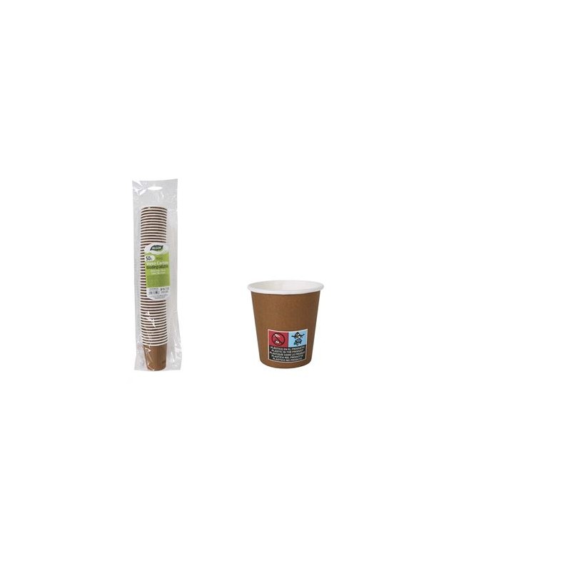 SET 50 VASOS CARTON MARRON 80CC ALGON