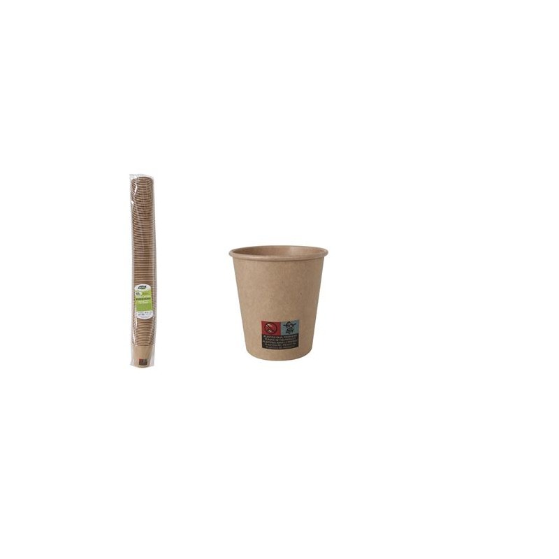 SET 100 VASOS CARTON KRAFT 200CC ALGON