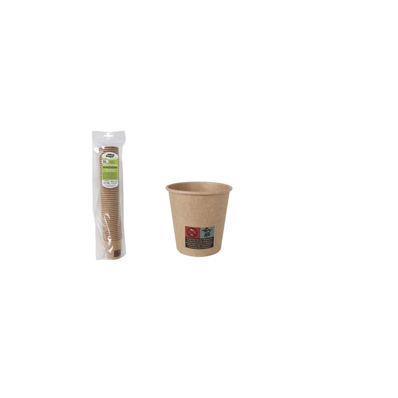 SET 50 VASOS CARTON KRAFT 120CC ALGON