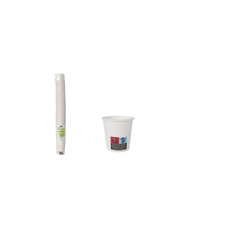 SET 100 VASOS CARTON BLANCO 120CC ALGON