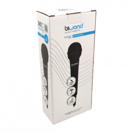 PACK 2 MICRÓFONOS CON CABLE MIC KARAOKE ST12 BIWOND