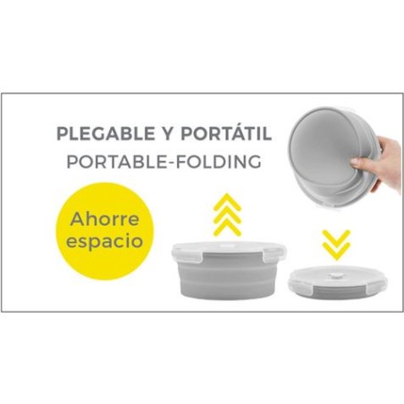 FIAMBRERA PLEGABLE SILICONA REDONDA 350ML QUTTIN
