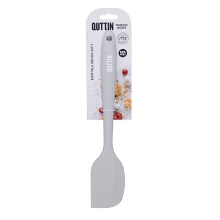 ESPATULA SOFT COCINA SILICONA GRIS 27X5 QUTTIN