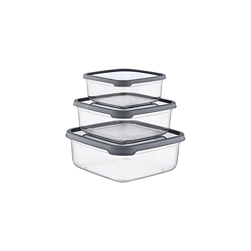 SET 3 TUPPER CUADRADOS GRIS...