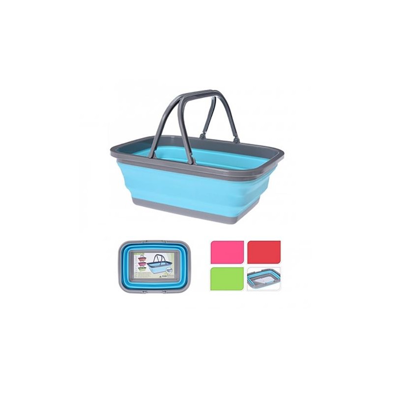 CESTA CON ASAS PLEGABLE COLORES SURTIDOS