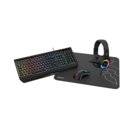 PACK GAMING RATON+TECLADO+AURICULARES+ALFOMB KENYA KROM
