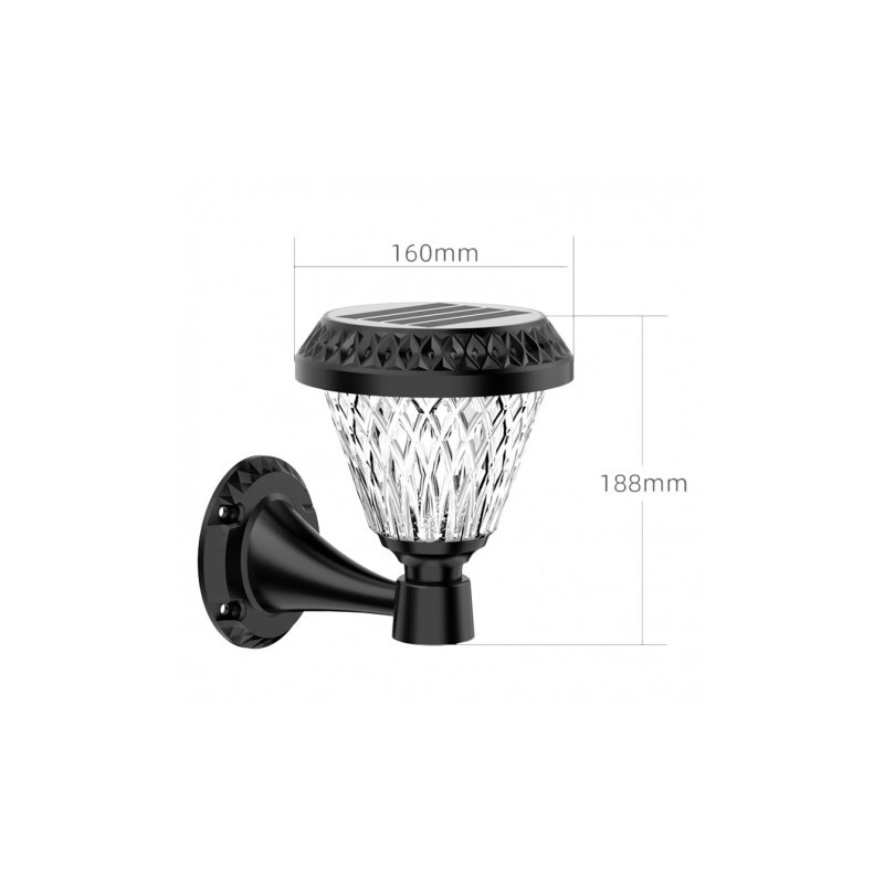 FAROL LED SOLAR 250LM NEGRO ELBAT