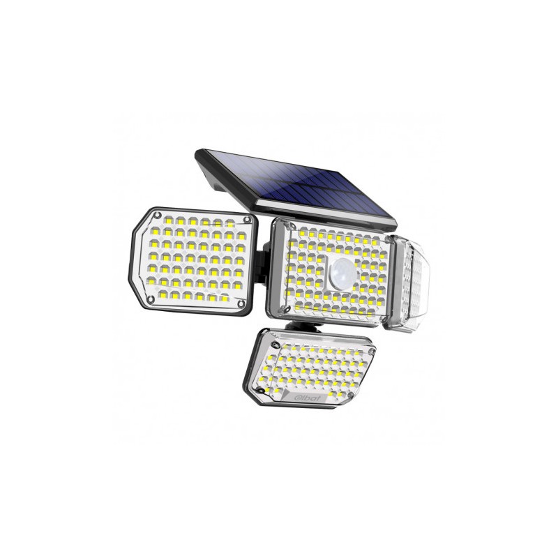 FOCO SOLAR CUÁDRUPLE CON SENSOR 430LM...