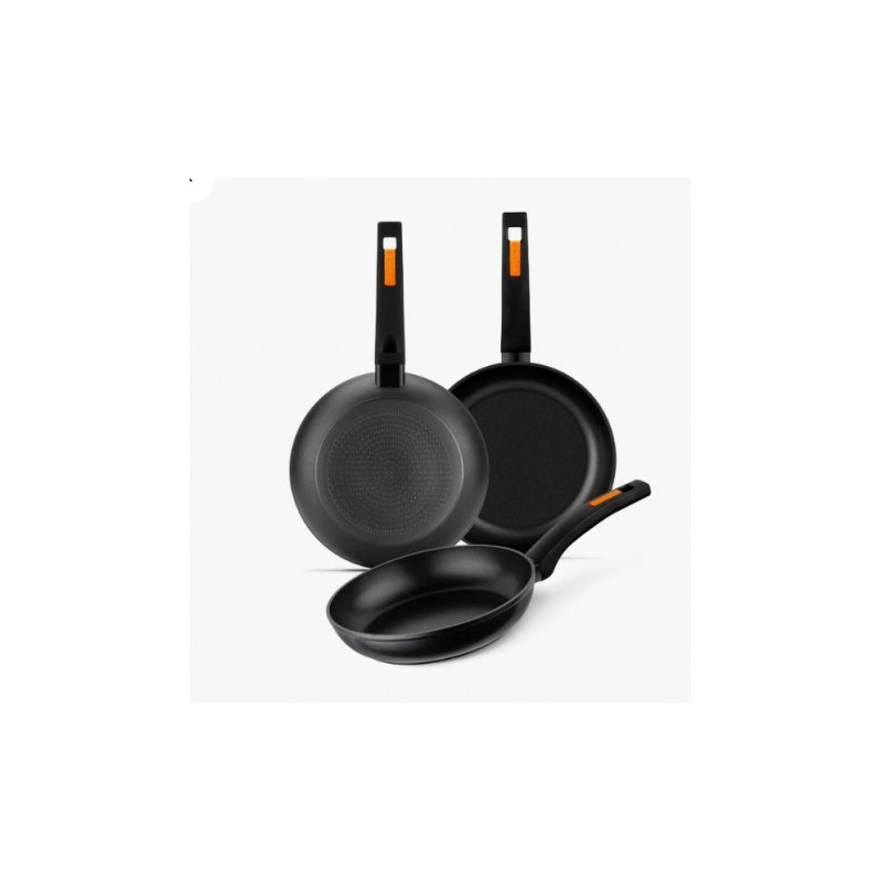 PACK 3 SARTENES ALUMINIO FORJADO 18/22/26CM FUEGO MONIX
