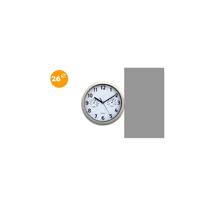 RELOJ CON HIGROM + TERMÓMETRO 26CM...