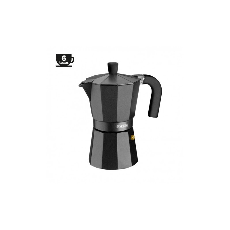 CAFETERA ALUMINIO 6 TAZAS VITRO NOIR...