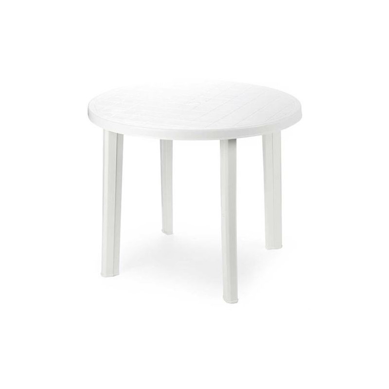 MESA DE RESINA TONDO BLANCA REDONDA...