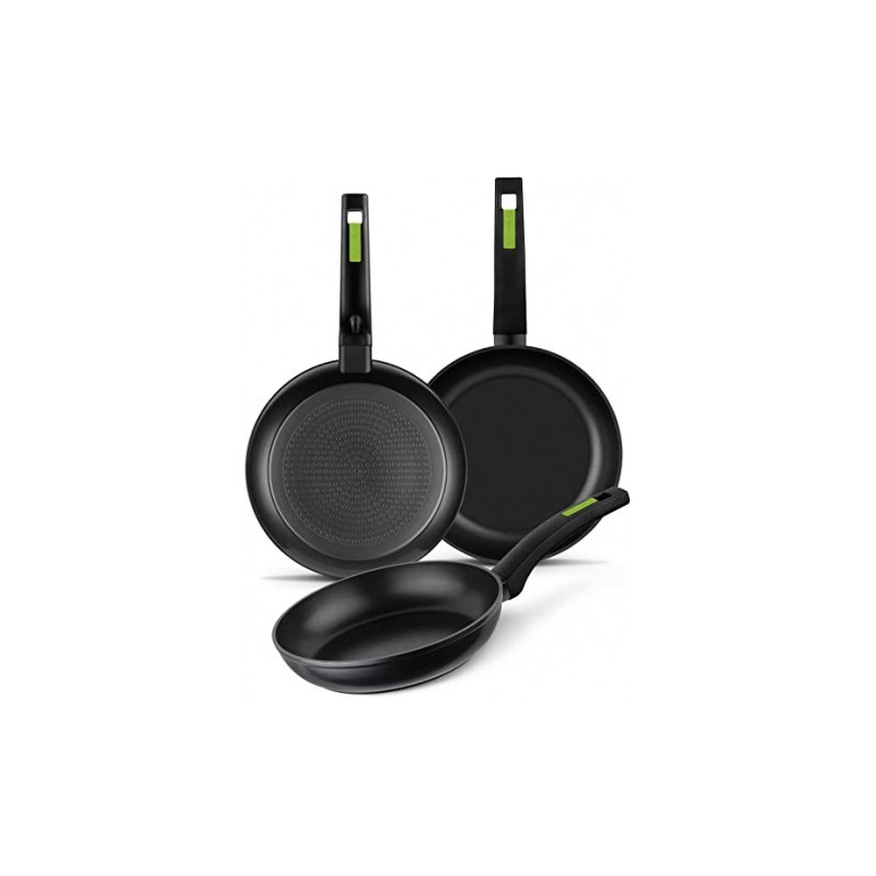 PACK 3 SARTENES ALUMINIO FORJADO 18/22/26 CM GREEN MONIX