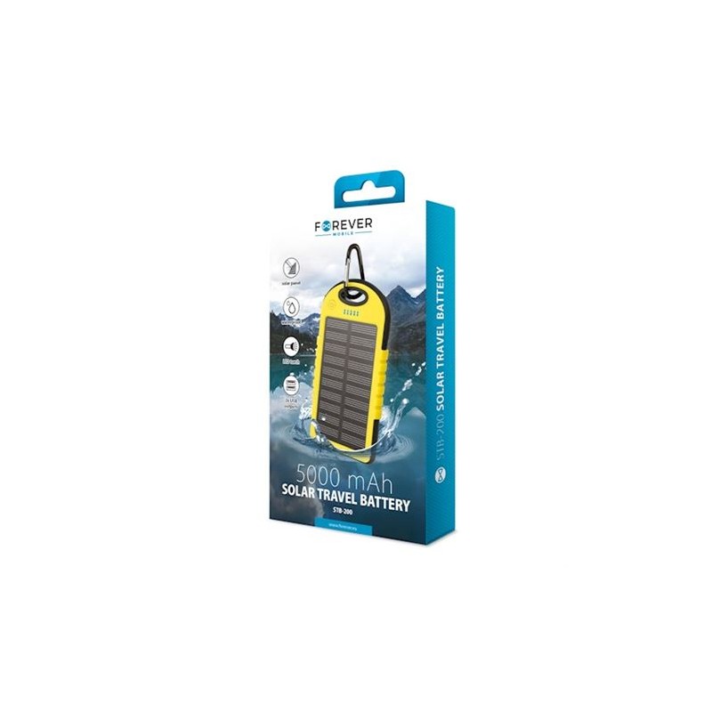 POWERBANK SOLAR 5000MAH AMARILLA FOREVER