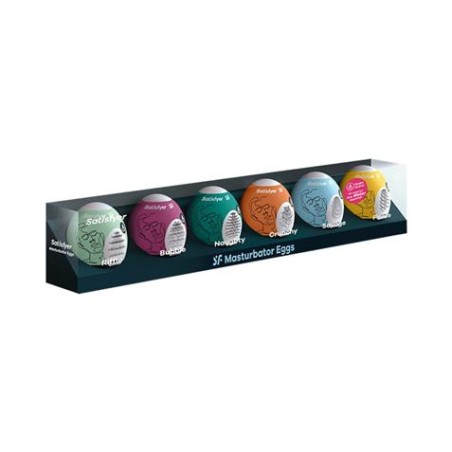 PACK 6 HUEVOS MASTURBADORES SATISFYER