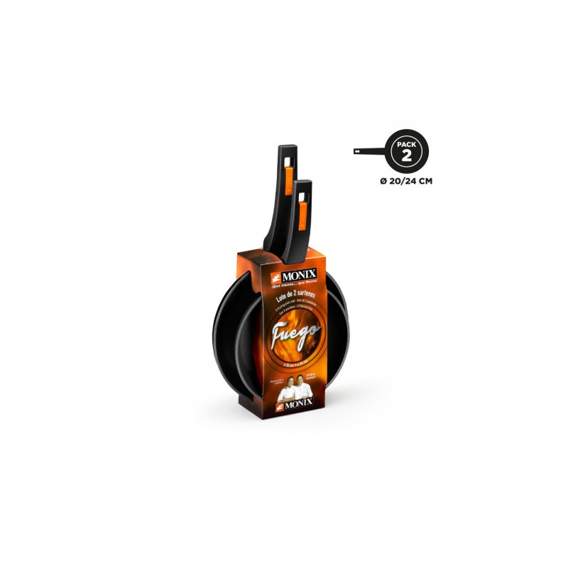 PACK 2 SARTENES ALUMINIO FORJADO 20/24CM FUEGO MONIX