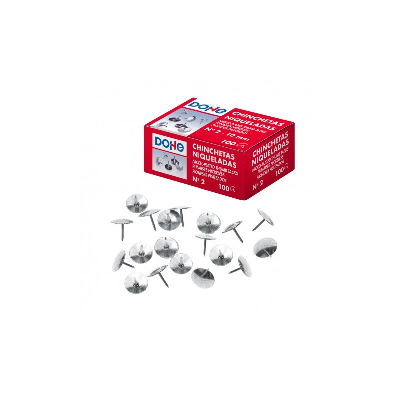 PACK 100 CHINCHETAS NIQUELADAS Nº2 DOHE
