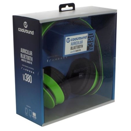 AURICULAR + MICRO V380 BLUETOOTH + MICRO SD + FM VERDES COOLSOUND