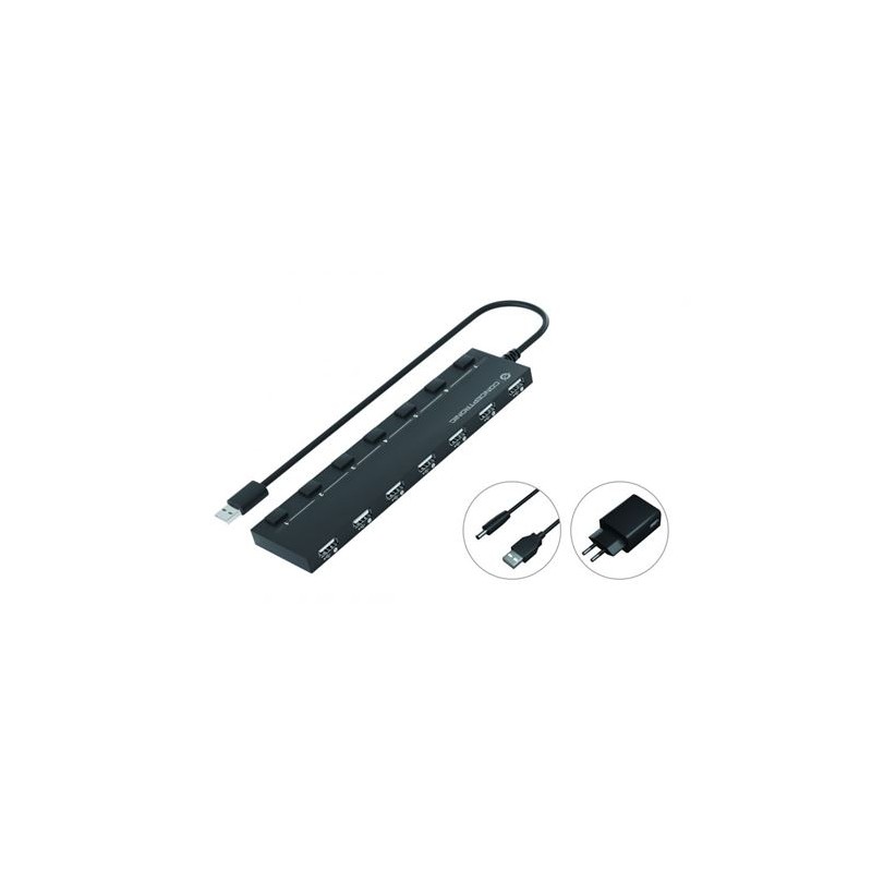 HUB 7 PUERTOS USB CON INTERRUPTOR DE...