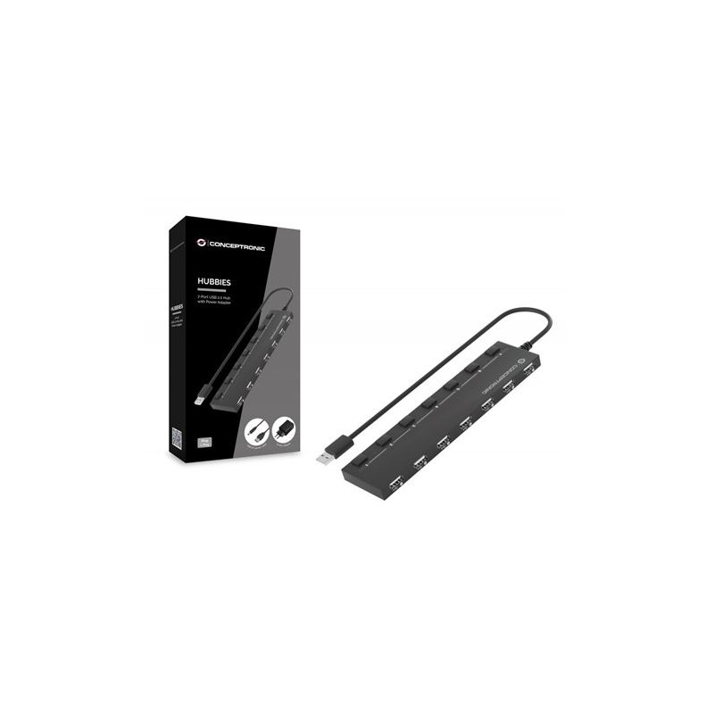 HUB 7 PUERTOS USB CON INTERRUPTOR DE...