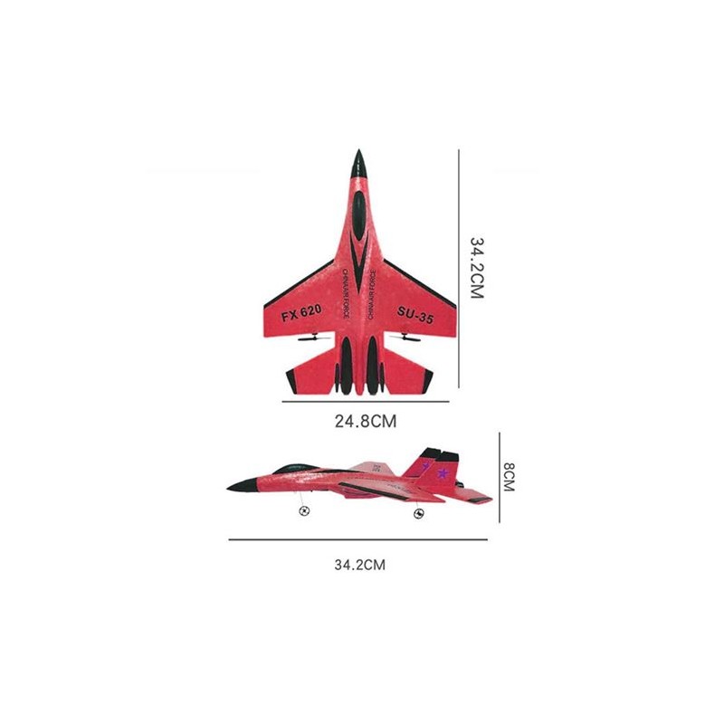 AVION PLANEADOR CONTROL REMOTO ROJO