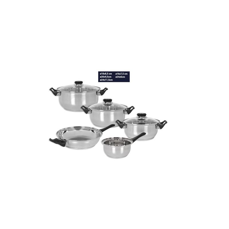 BATERIA DE COCINA ACERO GENESE 8...