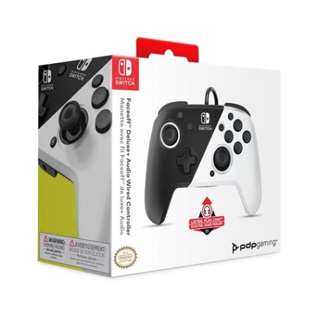 MANDO GAMEPAD FACEOFF DELUXE BLANCO/NEGRO ED OLED NINTENDO SWITCH PDP