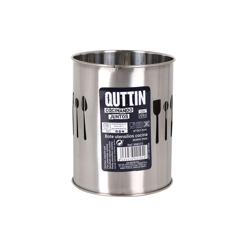 BOTE UTENSILIOS INOX 10X12CM QUTTIN