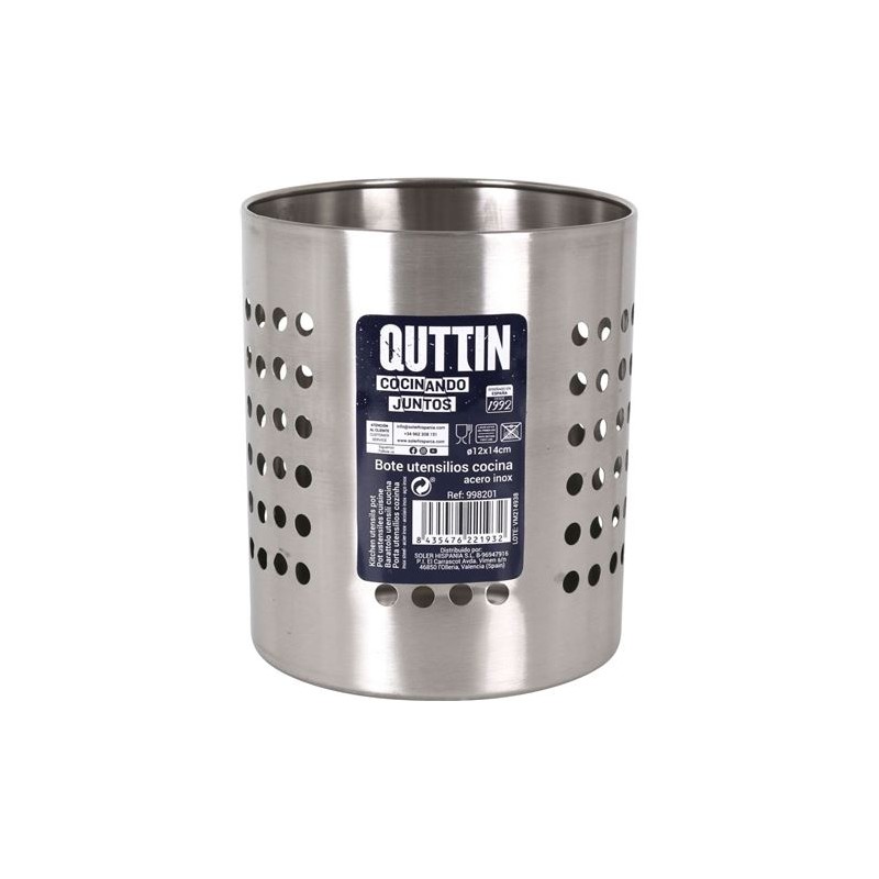 BOTE UTENSILIOS INOX 12X14CM QUTTIN