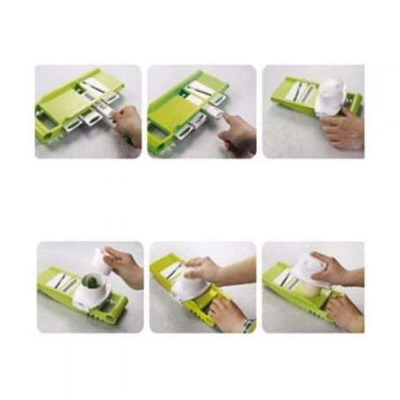 MANDOLINA PLEGABLE AJUSTABLE CON 5 CUCHILLAS INTERCAMBIABLES